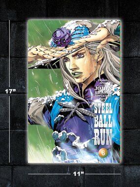 Jojo's Bizarre Adventure Steel Ball Run 6 manga poster - 11x17 wall art print